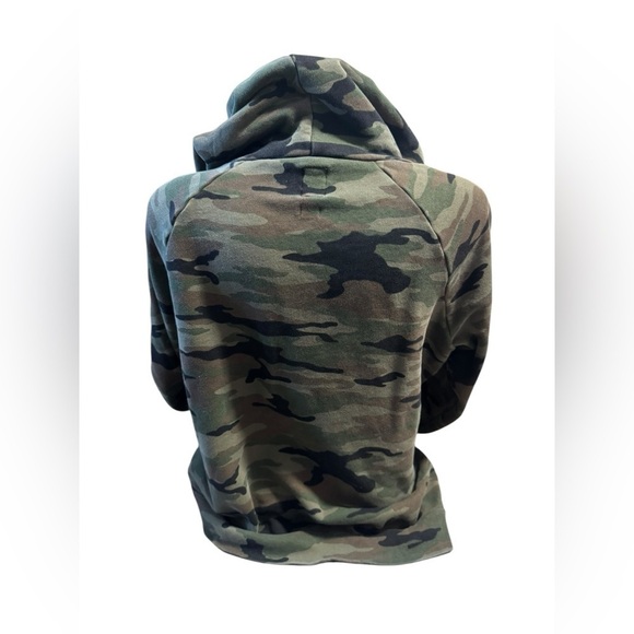 NSF Soul Cycle Camo Lissie Cozy Fleece Drawstring Green Hoodie Sweatshirt M - Picture 2 of 9